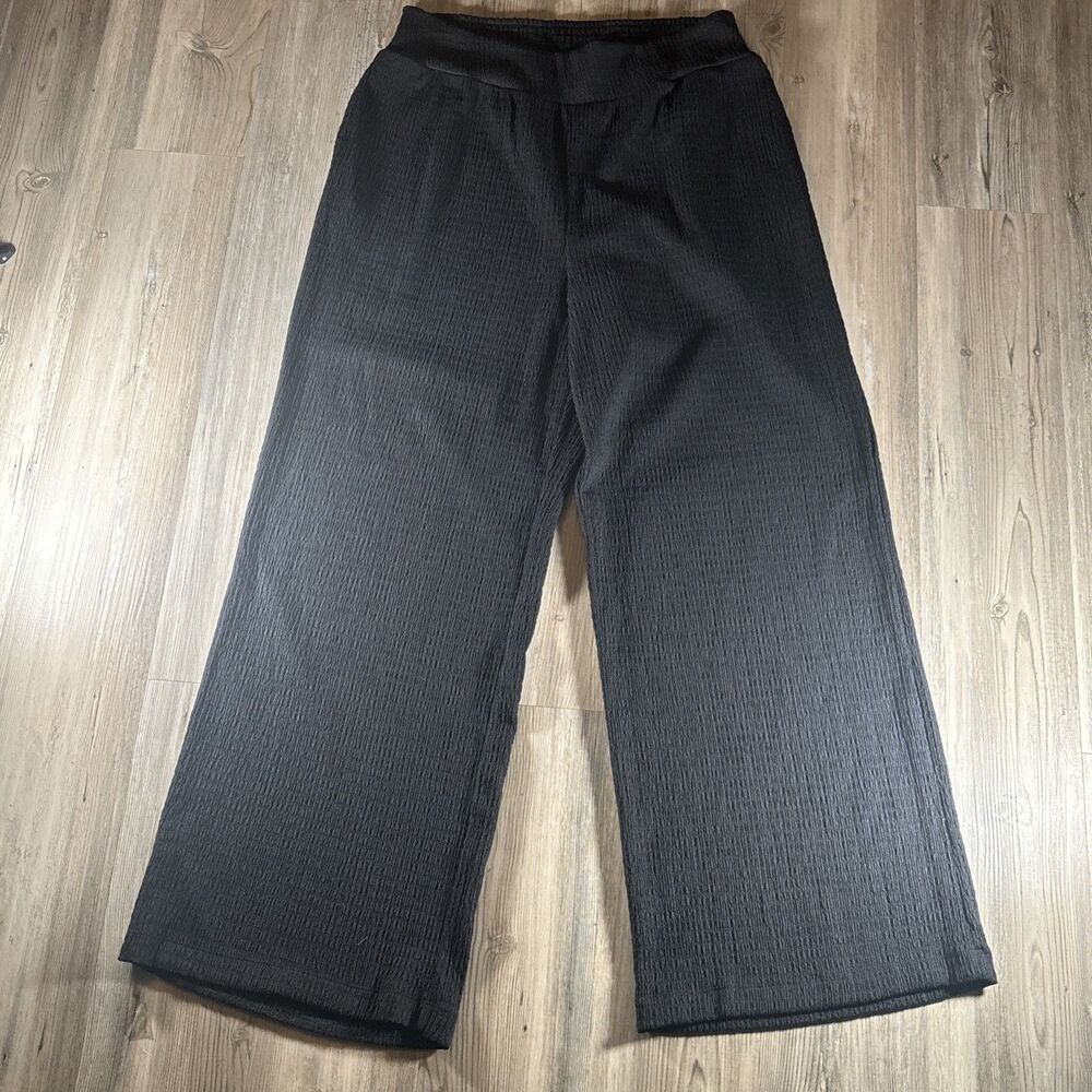 Bar III Pull On Elastic Waist Wide Leg Dress Gauze Pants Size Large